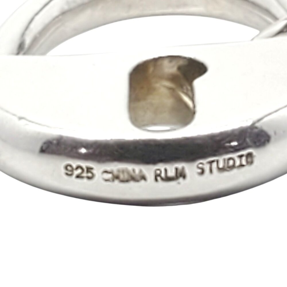 Robert Lee Morris Sterling Silver Padlock Charm Link Bracelet #23657 - Picture 4 of 16